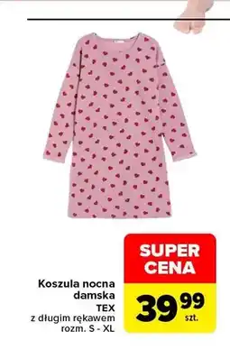 Carrefour Koszula nocna damska TEX z długim rękawem oferta