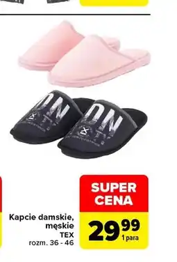 Carrefour Kapcie męskie TEX oferta