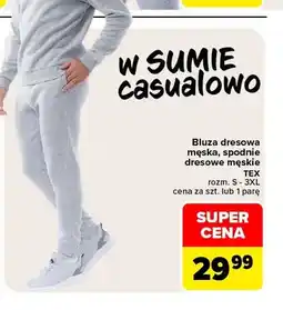 Carrefour Spodnie dresowe męskie TEX oferta