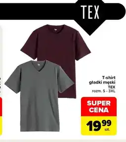 Carrefour T-shirt gładki męski TEX oferta