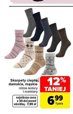 Carrefour Skarpety ciepłe męskie oferta