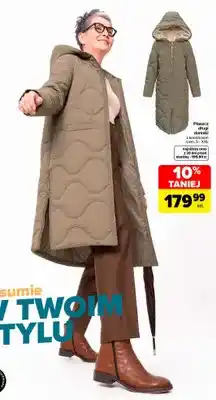Carrefour Płaszcz długi damski z kołnierzem oferta