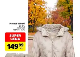 Carrefour Płaszcz damski dł. 3/4 na suwak oferta