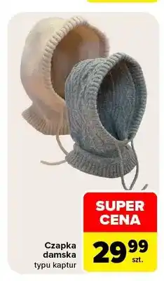 Carrefour Czapka damska typu kaptur oferta