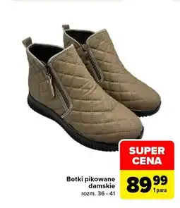 Carrefour Botki pikowane damskie oferta