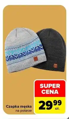 Carrefour Czapka męska na polarze oferta