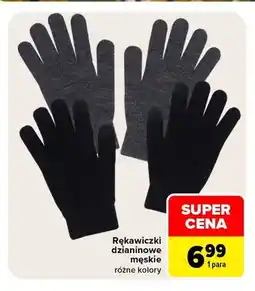Carrefour Rękawiczki dzianinowe męskie oferta