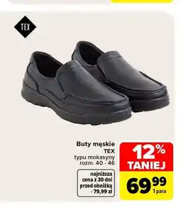 Carrefour Buty męskie TEX typu mokasyny oferta
