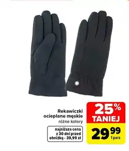 Carrefour Rękawiczki ocieplane męskie oferta