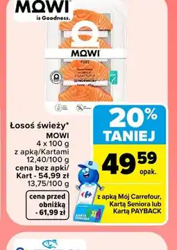 Carrefour Łosoś świeży MOWI Pure 4-pak oferta
