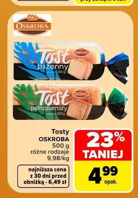 Carrefour Chleb tostowy pszenny Oskroba oferta