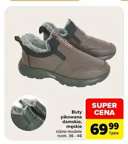 Carrefour Buty pikowane damskie męskie oferta