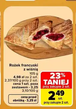 Carrefour Rożek francuski z wiśnią oferta