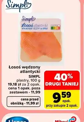Łosoś wędzony atlantycki w plastrach Simpl