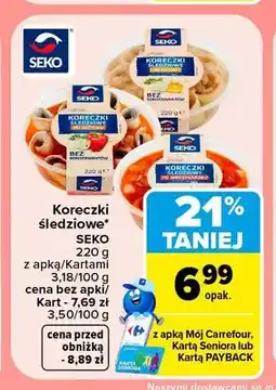 Carrefour Koreczki śledziowe po kaszubsku Seko oferta