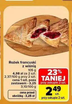 Carrefour Rożek francuski z wiśnią oferta