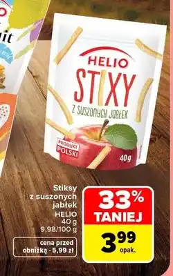 Carrefour Stiksy z suszonych jabłek Helio oferta