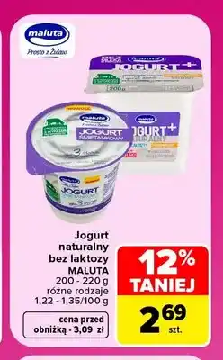 Carrefour Jogurt naturalny bez laktozy Maluta oferta