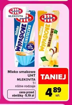 Carrefour Mleko UHT smakowe Wypasione Mlekovita oferta
