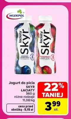 Carrefour Jogurt do picia Skyr Łaciate jagodowy oferta