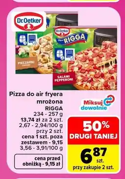 Carrefour Pizza do air fryera mrożona pieczarki Rigga Dr. Oetker oferta