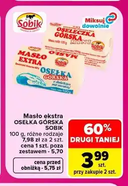 Carrefour Masło ekstra Osełka Górska Sobik oferta