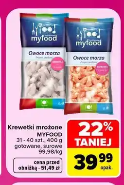 Carrefour Krewetki mrożone gotowane Myfood oferta