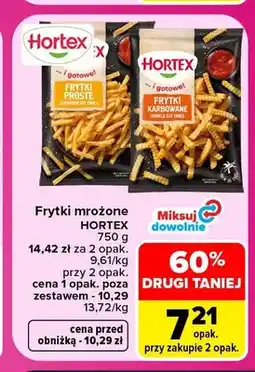 Carrefour Frytki mrożone proste Hortex oferta