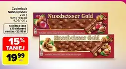 Carrefour Czekolada Nussbeisser Gold z całymi orzechami laskowymi i rodzynkami oferta
