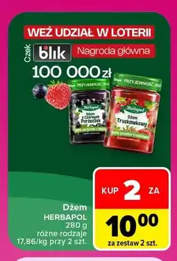Carrefour Dżem z czarnych porzeczek Herbapol oferta