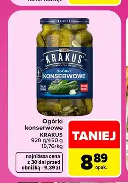 Carrefour Ogórki konserwowe Krakus oferta