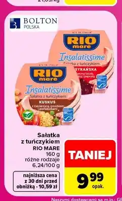 Carrefour Sałatka z tuńczykiem Insalatissime meksykańska Rio Mare oferta