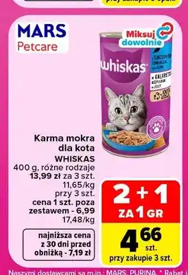 Carrefour Karma mokra dla kota Whiskas oferta