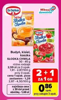 Carrefour Budyń, kisiel, kaszka Słodka Chwila Dr.Oetker oferta