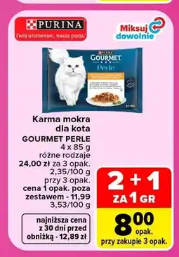 Carrefour Karma mokra dla kota Gourmet Perle 4-pak oferta