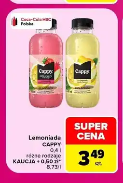Carrefour Lemoniada zero cukru Cappy oferta