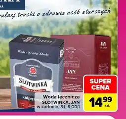 Carrefour Woda niegazowana lecznicza Słotwinka w kartonie oferta