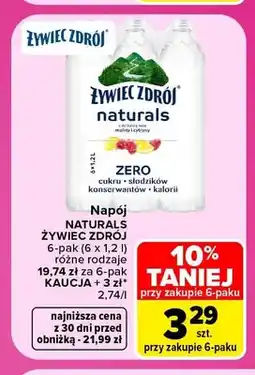 Carrefour Napój Naturals Żywiec Zdrój 6-pak oferta