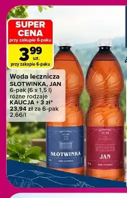 Carrefour Woda niegazowana lecznicza Słotwinka 6-pak oferta