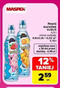 Carrefour Napój Waterrr Kubuś oferta