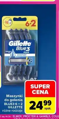 Carrefour Maszynki do golenia Blue3 6+2 Gillette oferta