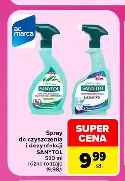 Carrefour Spray do czyszczenia i dezynfekcji Sanytol oferta