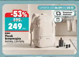 Biedronka Plecak kompresyjny beżowy z pompką Wings oferta