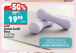 Biedronka Zestaw hantli Bone 2x0,5 kg fioletowe Spokey oferta