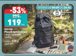 Biedronka Plecak survivalowy z wyposażeniem moro Wild Trek oferta