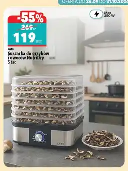 Biedronka Suszarka do grzybów i owoców NutriDry 5 tac Lafe oferta