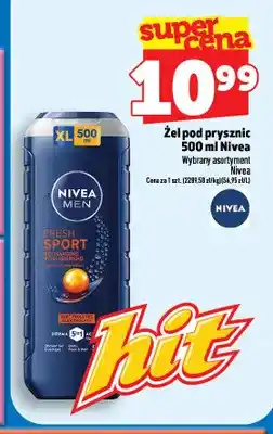 Topaz Żel pod prysznic Nivea Men Fresh Sport oferta