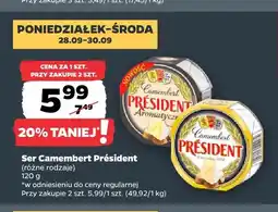 Netto Ser Camembert Président aromatyczny oferta