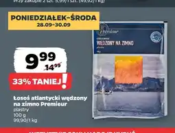 Netto Łosoś atlantycki wędzony na zimno plastry Premieur oferta