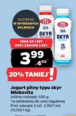 Netto Jogurt pitny typu skyr owoce ogrodowe Mlekovita oferta